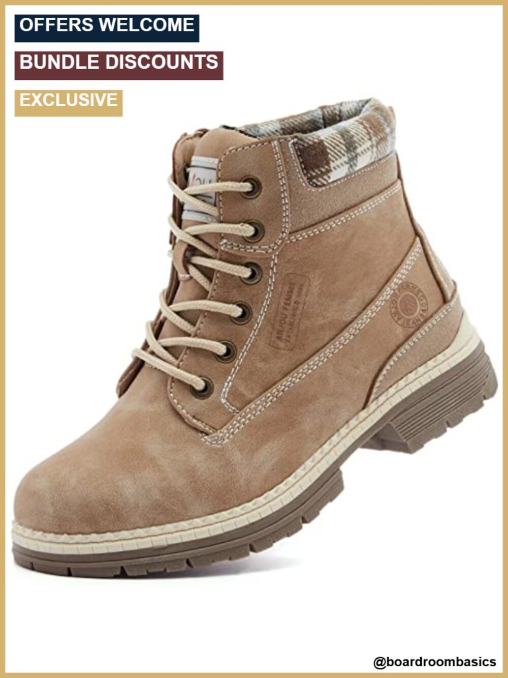 Waterproof PU Hiking Ankle Boots Lightweight Snow Winter Trekking
